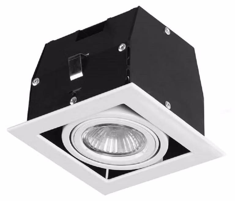 Fareto a incasso, grado di protezione IP23, orientabile, attacco GU10/G5, potenza 3x50W, colore bianco, flusso luminoso 857 lumen