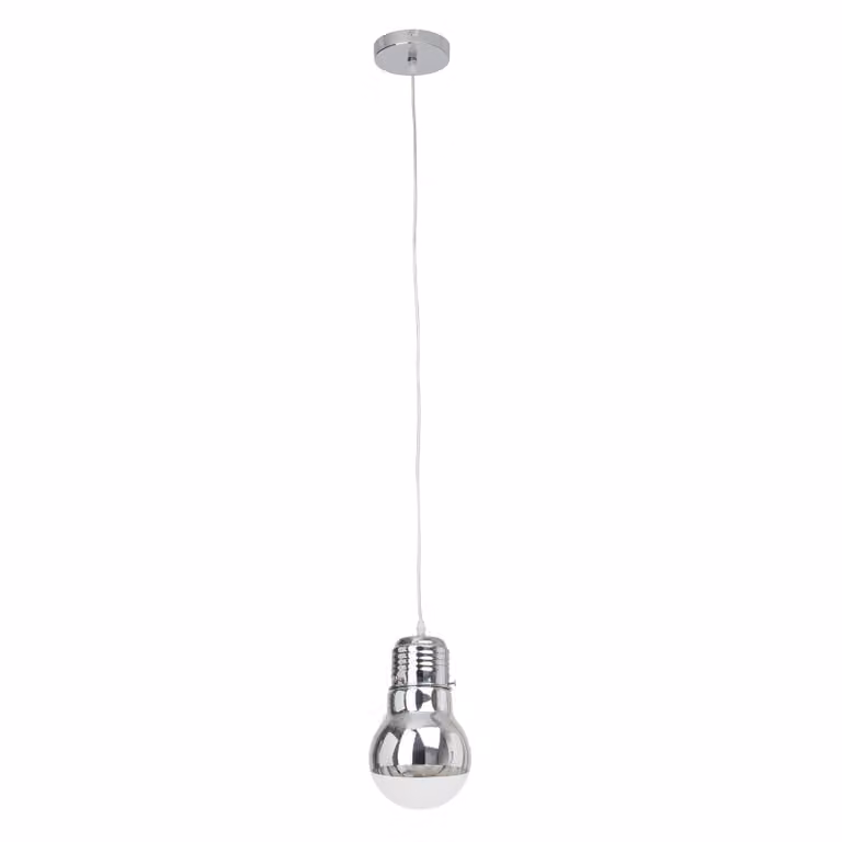 Lampada a sospensione Brilliant Bulby E27 PE, 1 luce cromo/trasparente 17370/15