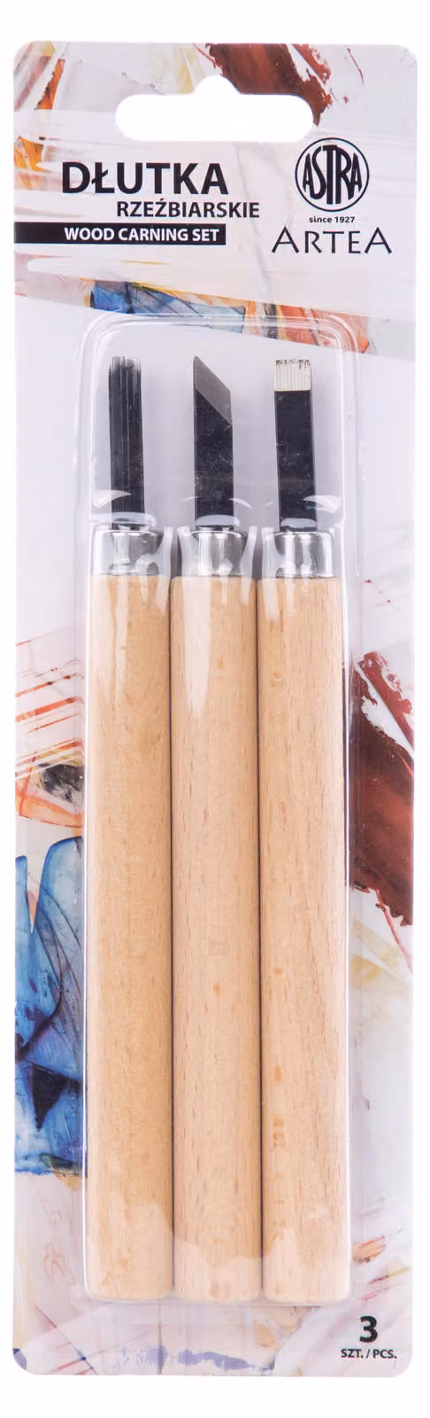 Set di 3 scalpelli da intaglio per legno Artea Astra