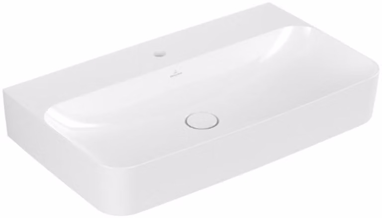 Villeroy & Boch Finion lavabo, sans trop-plein, 1 trou pour robinet, partie inférieure polie, 800x470mm, 41688LR1, 41688LR1