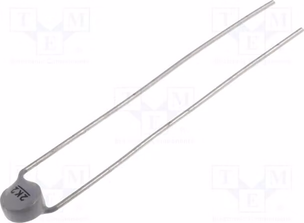 2 termistori NTC, temperatura di esercizio -55÷125°C, montaggio a foro passante, resistenza 2,2kΩ, potenza dissipata 450mW, codice prodotto B57164K0222K000, serie NTC Mess