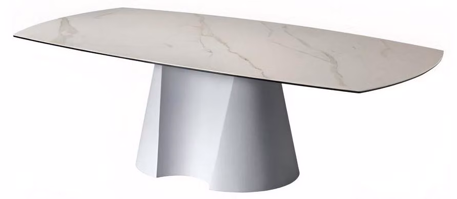 Rechteckiger Marmortisch Designer Luxus Esstisch Metallgestell