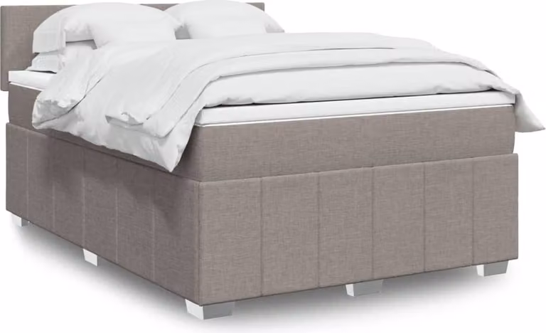 Maison Exclusive - Giroletto a Molle con Materasso Tortora 140x200 cm in Tessuto
