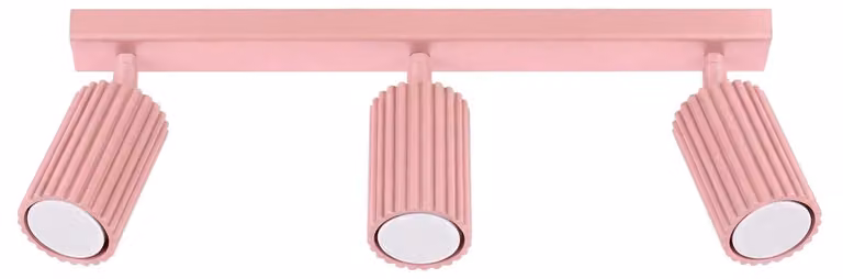 Plafoniera KARBON 3L rosa 3xGU10 10W alluminio 16.5x6.5x45cm Sollux Lighting