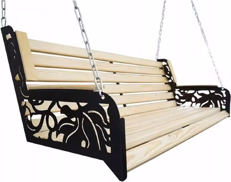 Altalena da giardino QLS 150 cm con doghe in legno fino a 300 kg 11156