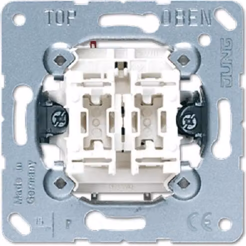 Interruttore a bilanciere serie Jung (2 bilancieri) 250V, 10A