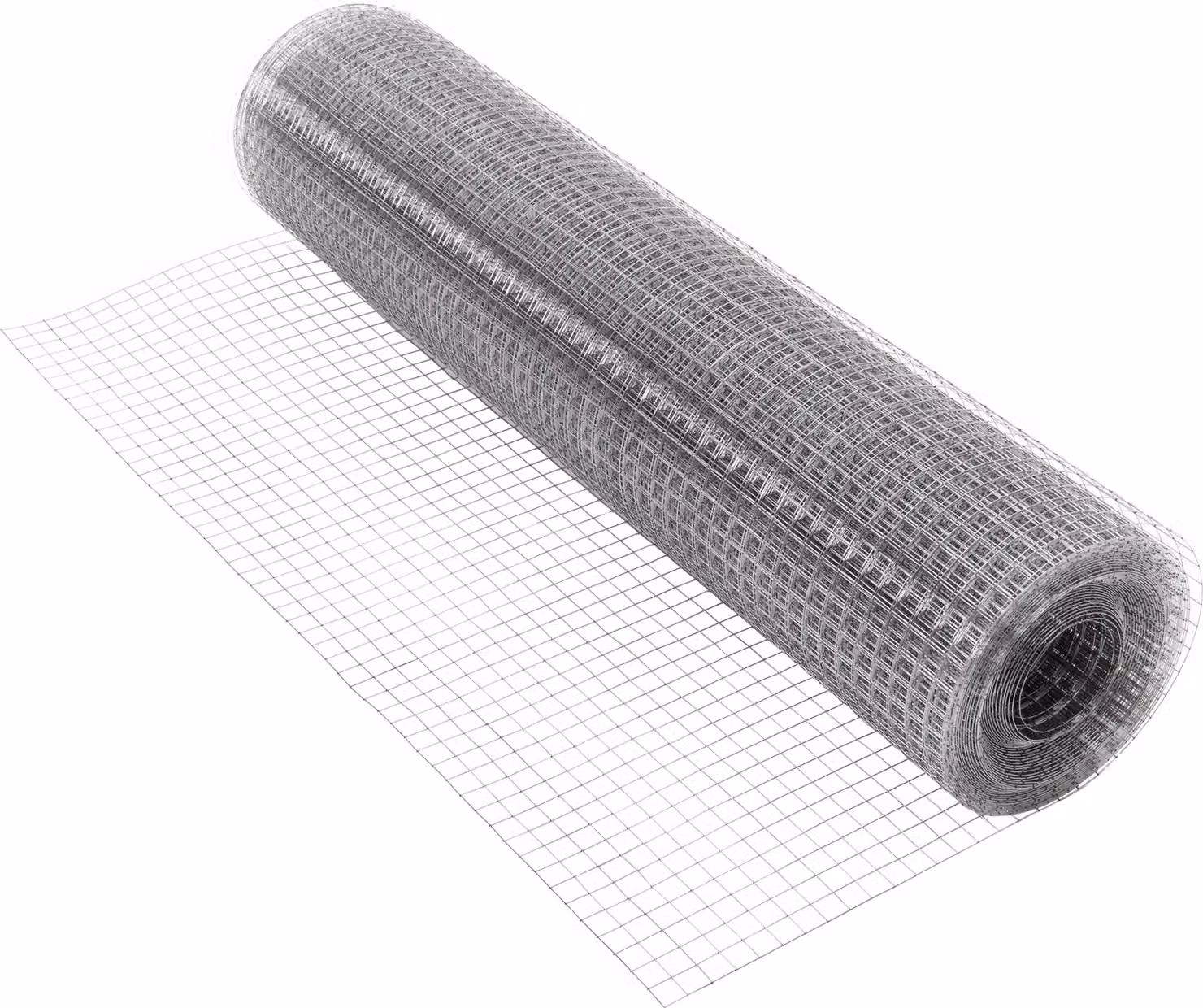 ECD Germany Rete metallica per voliere argento 25x25 mm, 1x25 m, spessore 0,9 mm, acciaio zincato, recinzione a 4 angoli rete metallica saldata recinzione a rete metallica