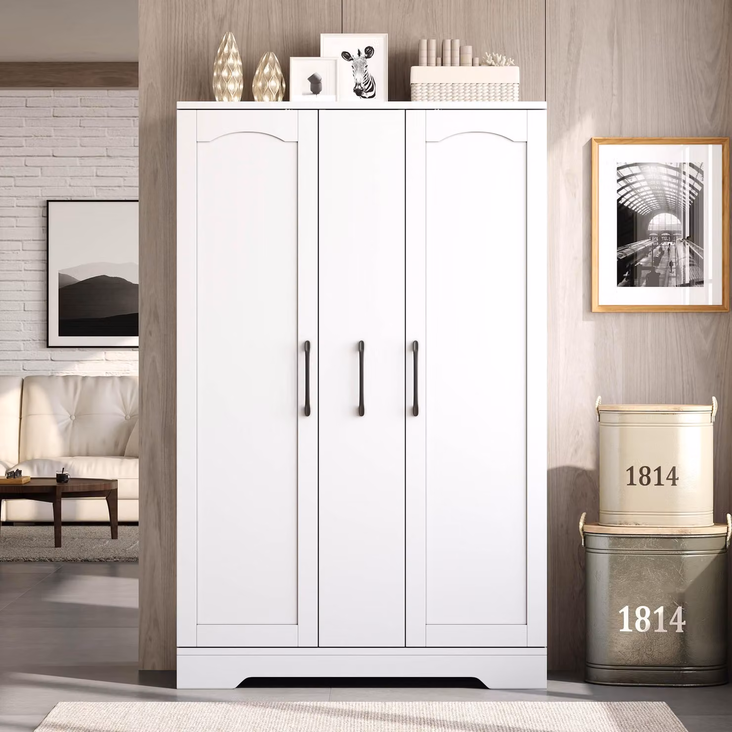 Mobiletto da cucina con ripiano per spezie, dimensioni 120x78x35 cm, due ante, cassetto a quattro scomparti, ripiani interni regolabili, mobiletto in MDF bianco per la cucina