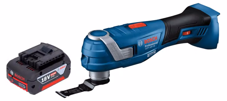 Bosch GOP 18V-34 Multi Cutter professionale a batteria 18 V Starlock Plus + 1x batteria ricaricabile 4,0 Ah - senza caricabatterie