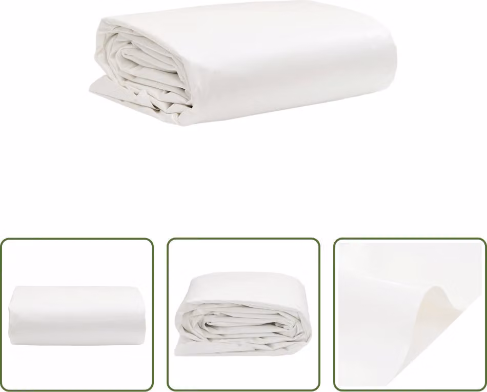 The Living Store Telone bianco 5x6 m 650 g/m²