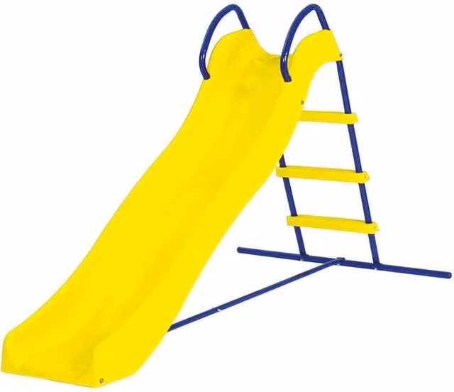 Scivolo da giardino in acciaio Blu e Giallo 185x95x h105 cm