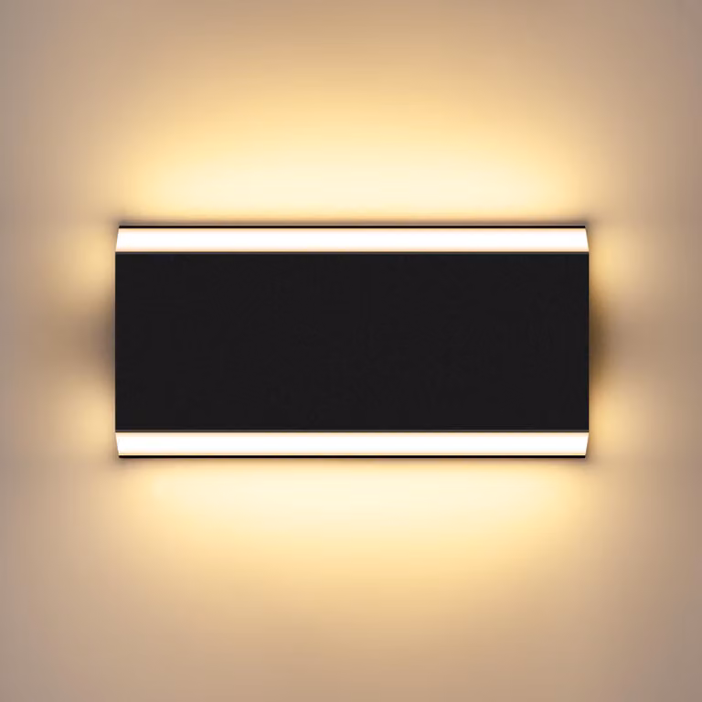 Lampada da parete esterna, quadrata, con LED da 10W, 1000 lumen, luce bianco caldo, confezione da 2