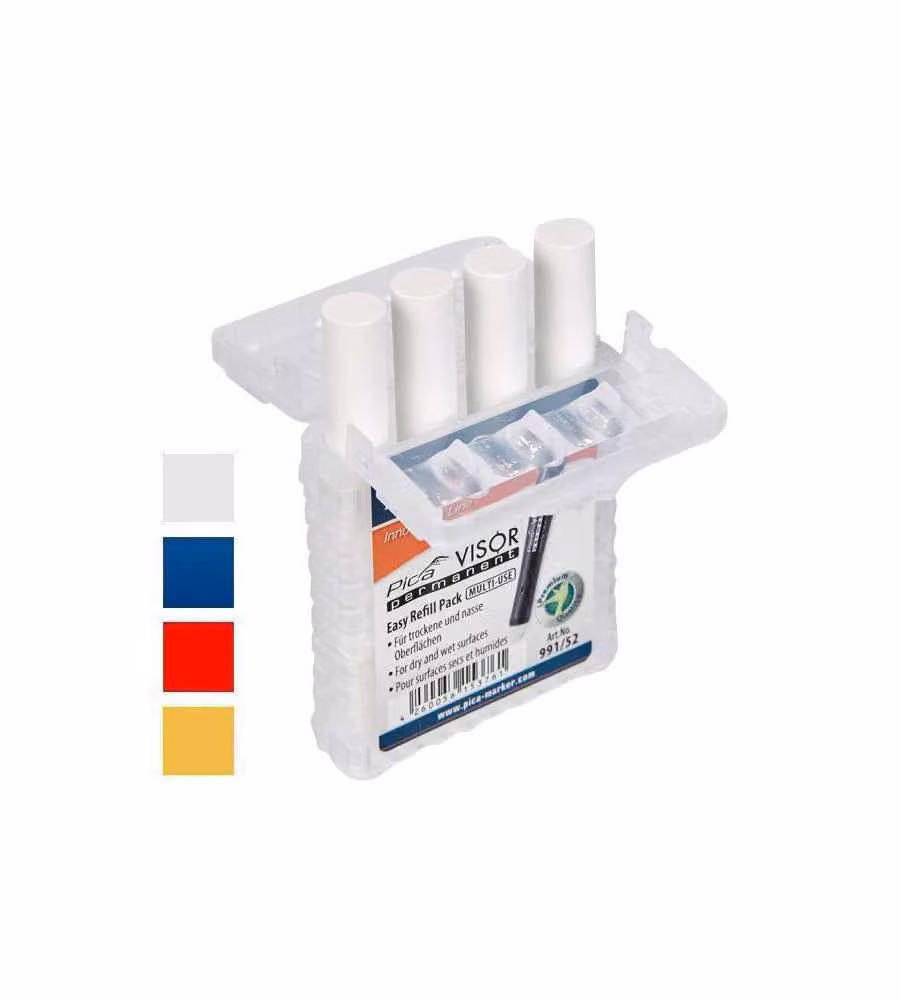 Ricarica Marcatore Visor Mm 10 Pz 4 Blu 991/41 Pica