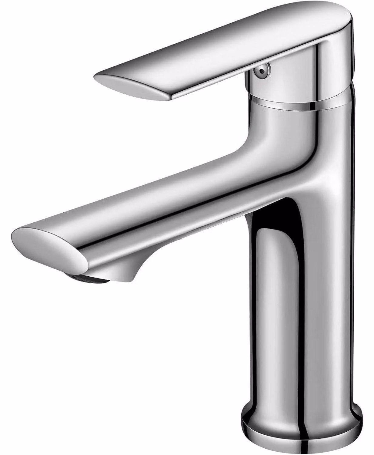 Miscelatore per lavabo da bagno, con valvola in Vetroceramica, a risparmio idrico, finitura cromata