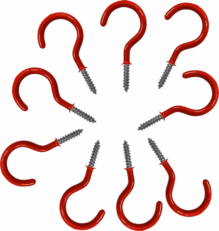 Set di 25 ganci a vite (misura 2, rosso)