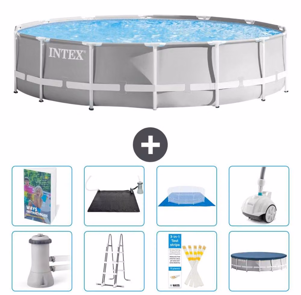Struttura per piscina a forma di prisma - 427x107 cm - composta da 7 elementi - modello S600