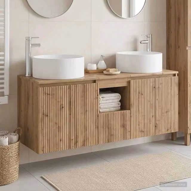 Set di Armadi da Bagno 3 pz Rovere Artigianale 3405746