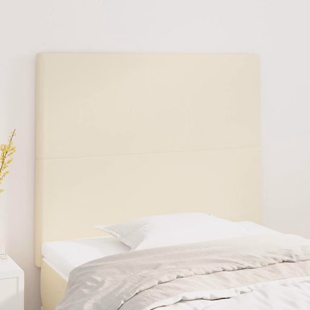 Testiera per letto vidaXL in similpelle beige, L 100 x P 5 x H 118/128 cm