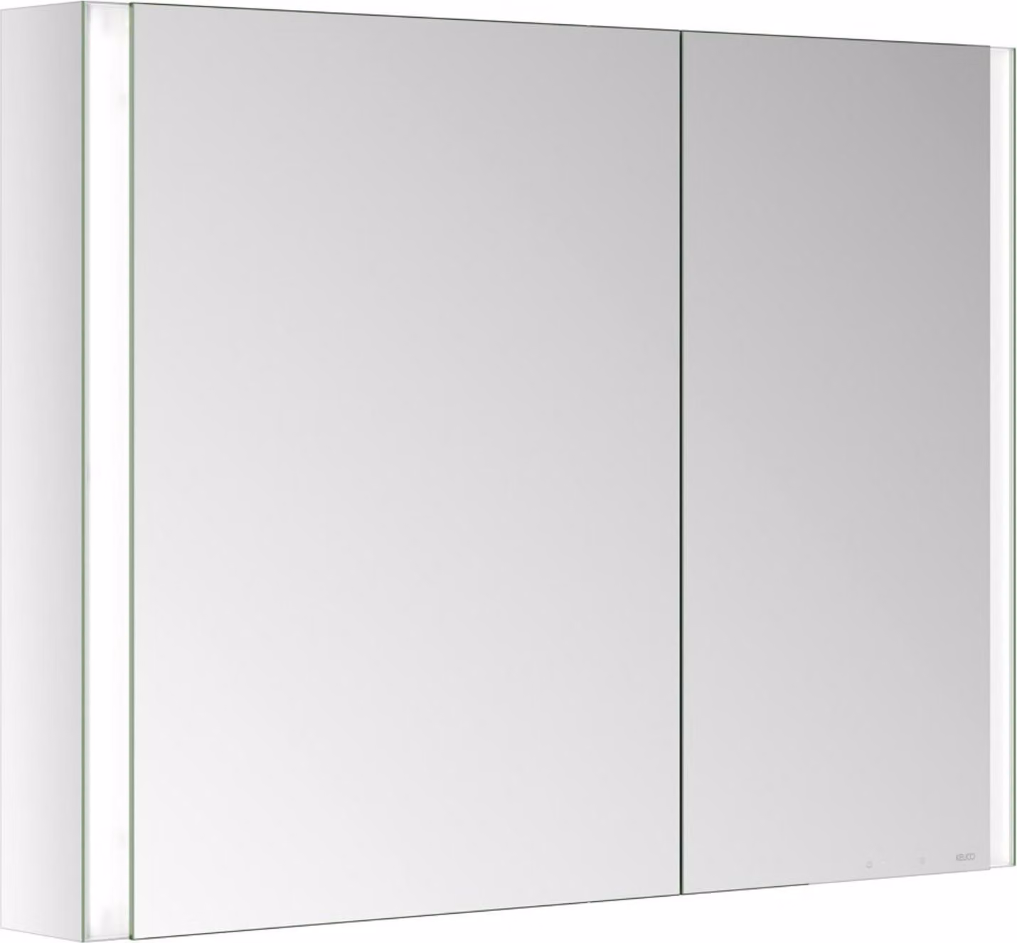 KEUCO SOMARIS Armoire de toilette murale 2 portes, asymétrique, avec miroir chauffant, 1000mm, 14503002201, 14503002201