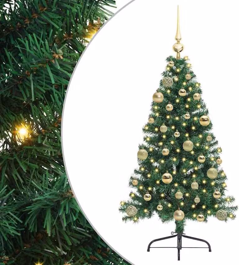 Albero di Natale artificiale con luci integrate Verde 120 cm