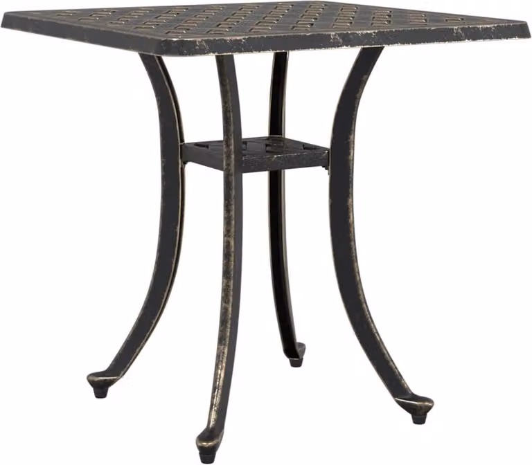 Tavolo da Giardino Bronzo 53x53x53 cm in Alluminio Pressofuso