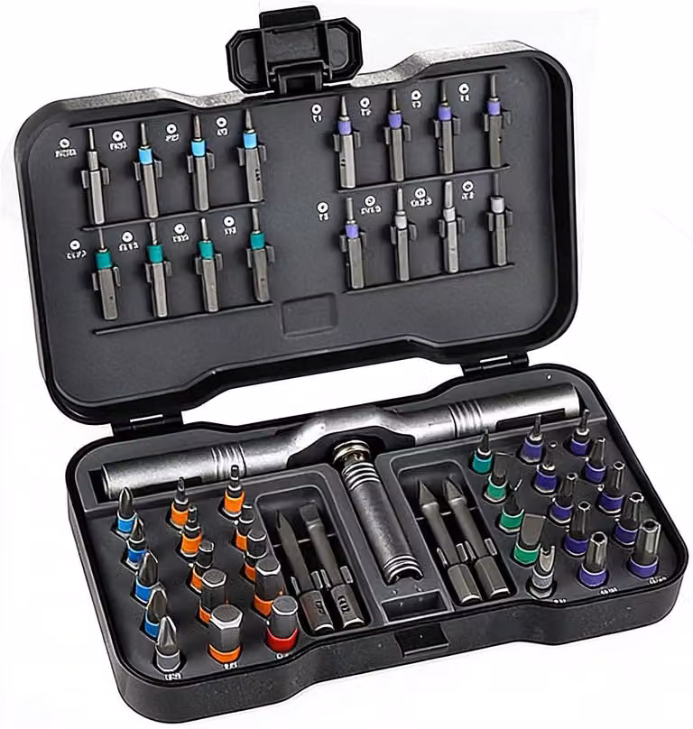 Set di cacciaviti 50-in-1, con meccanismo a cricchetto, magnetici, 50 punte, per riparazioni domestiche