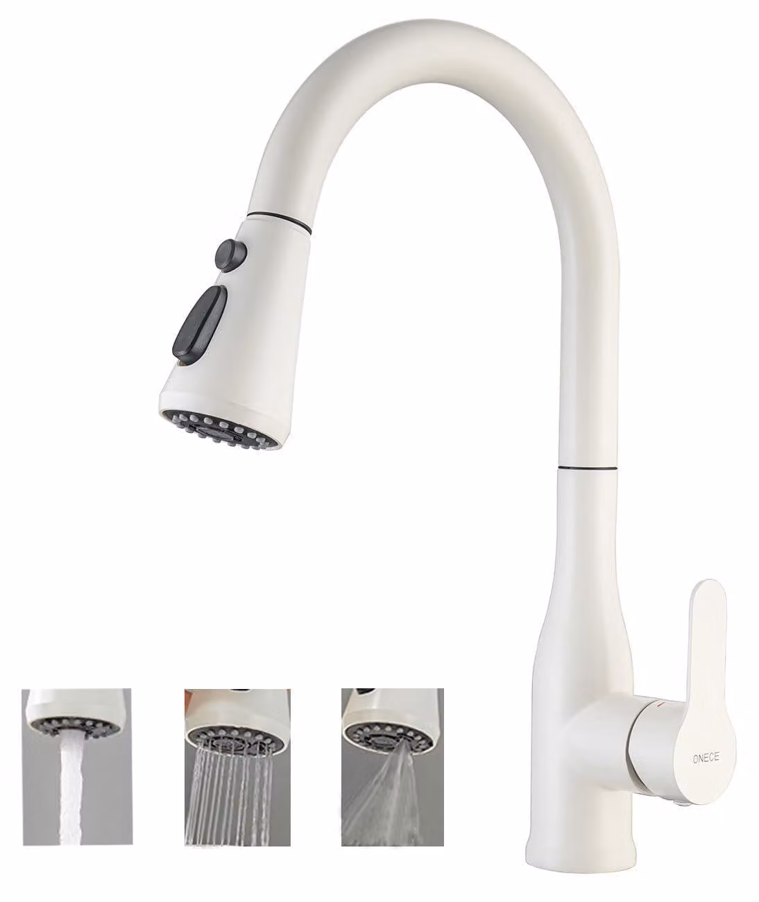 Rubinetto da cucina con 3 tipi di getto, miscelatore estraibile