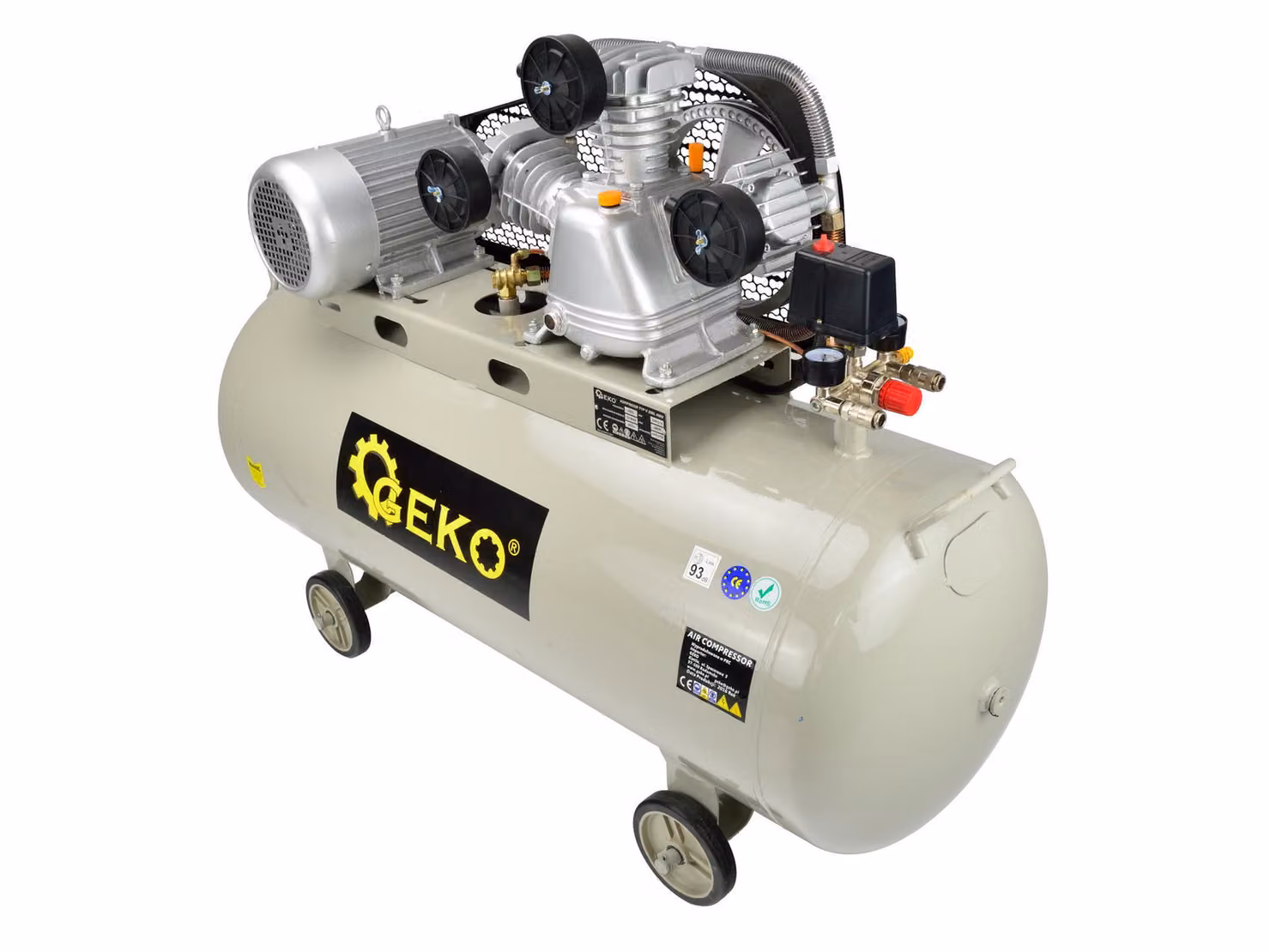 Compressore GEKO, capacità 200 litri, potenza 3000W, tensione 400V, modello V3
