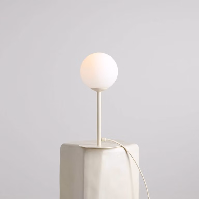 Lampada da tavolo Joel ALDEX, Crema / Ambra, Soggiorno / Sala da pranzo, Vetro, Moderno, Lampada da tavolo