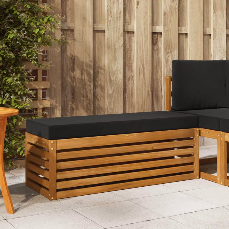 vidaXL Panchetta da Esterno Moderna in Legno di Acacia Naturale L: 110 cm, P: 43 cm, H: 37 cm