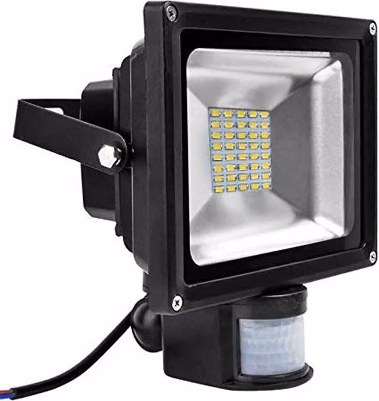 Greenmigo Faretto LED 30W con sensore di movimento, proiettore LED 30W Floodlight Faretto da esterno Faretto da parete IP65 Impermeabile AC 220V Bianco caldo