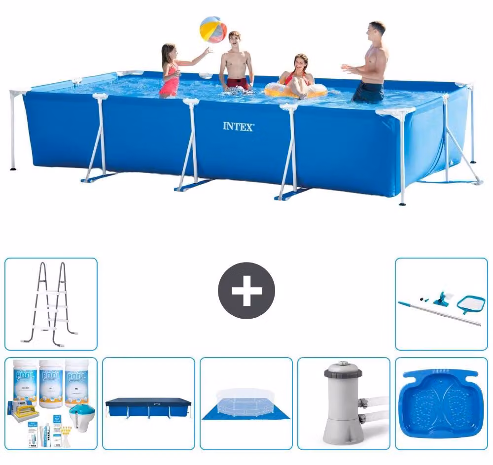Piscina fuori terra rettangolare - 450x220x84 cm - 8 pezzi - Modello S20069
