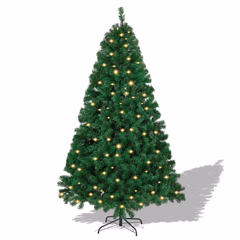 Jopassy Albero di Natale artificiale 180cm Albero di Natale artificiale con illuminazione Albero di Natale a LED per la decorazione di Natale