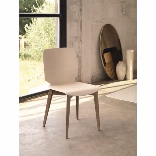 Sedia Shell in legno con schienale basso Friulsedie