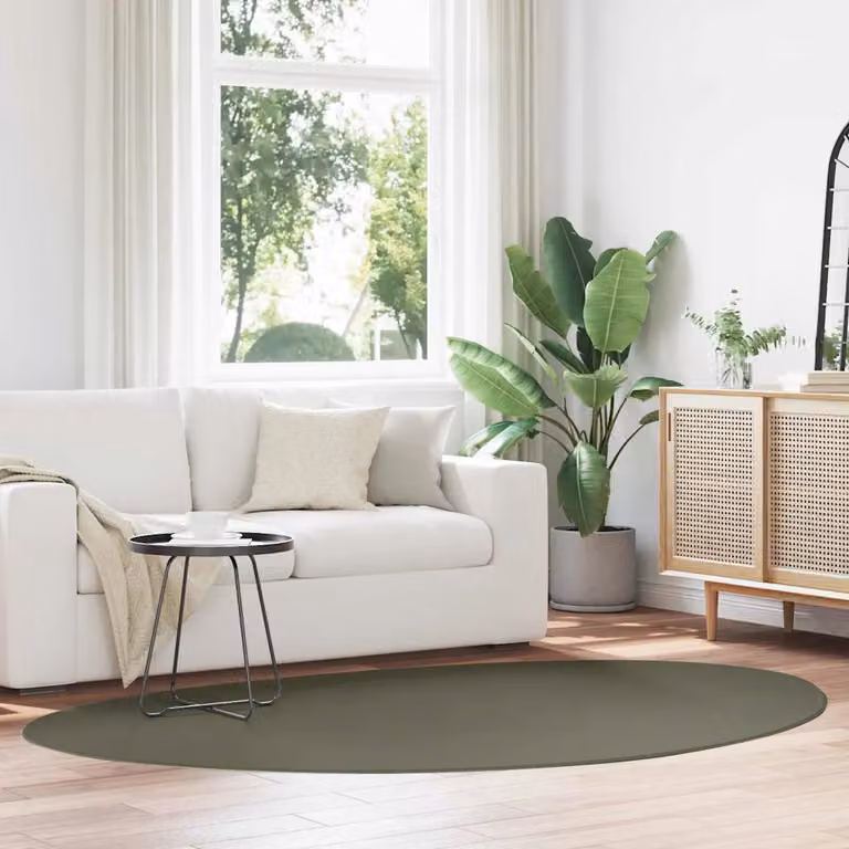 Tappeto moderno vidaXL HUARTE Verde foresta, L 160 cm x P 230 cm, in poliestere lavabile e antiscivolo