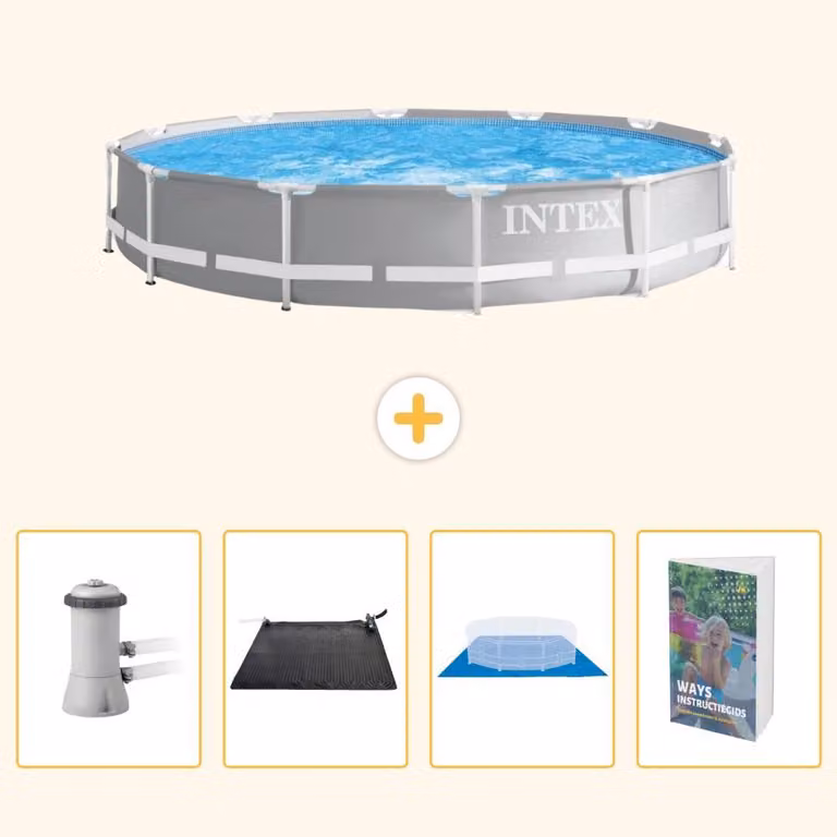 Struttura per piscina a forma di prisma - 366x76 cm - composta da 5 elementi - modello SCB126