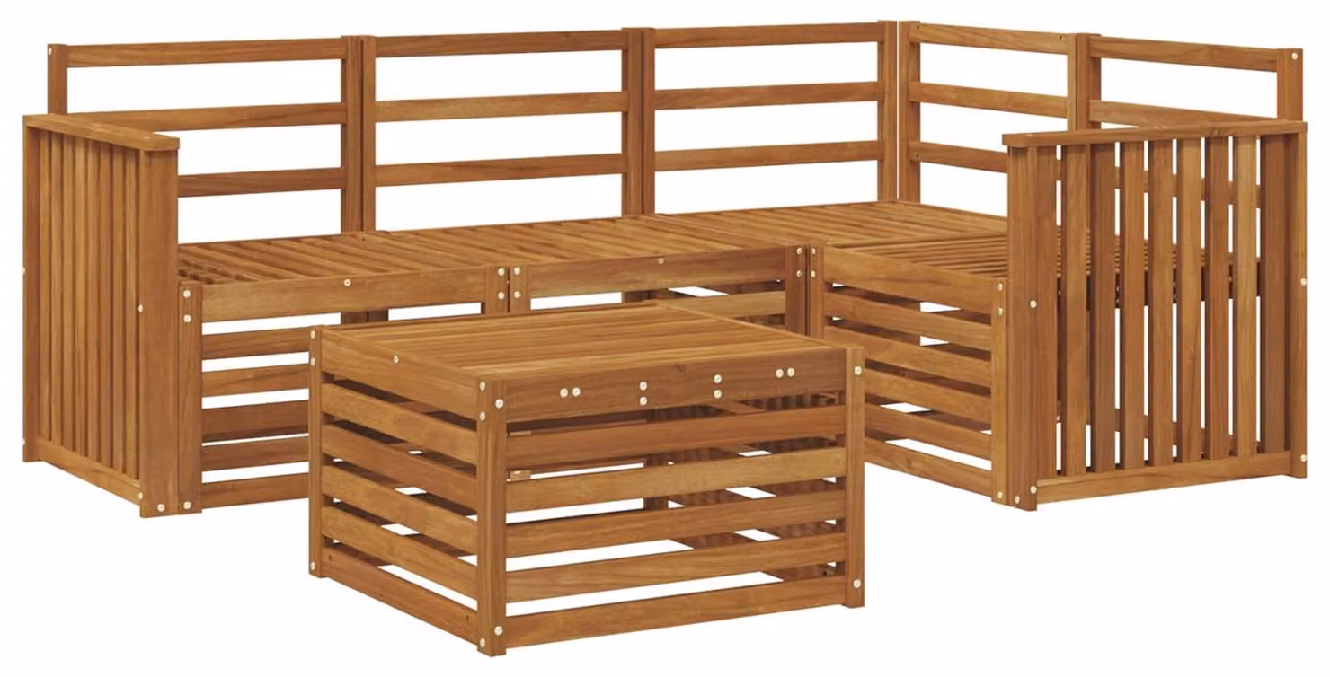 Set di divani da esterno 5 pcs Naturale