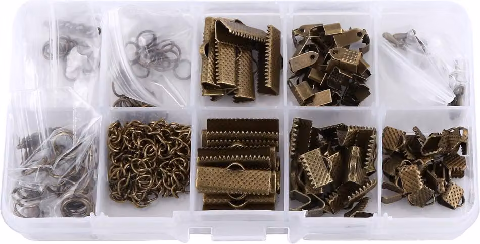 Kit artigianale per la realizzazione di braccialetti, accessori, accessori, parti varie (bronzo)
