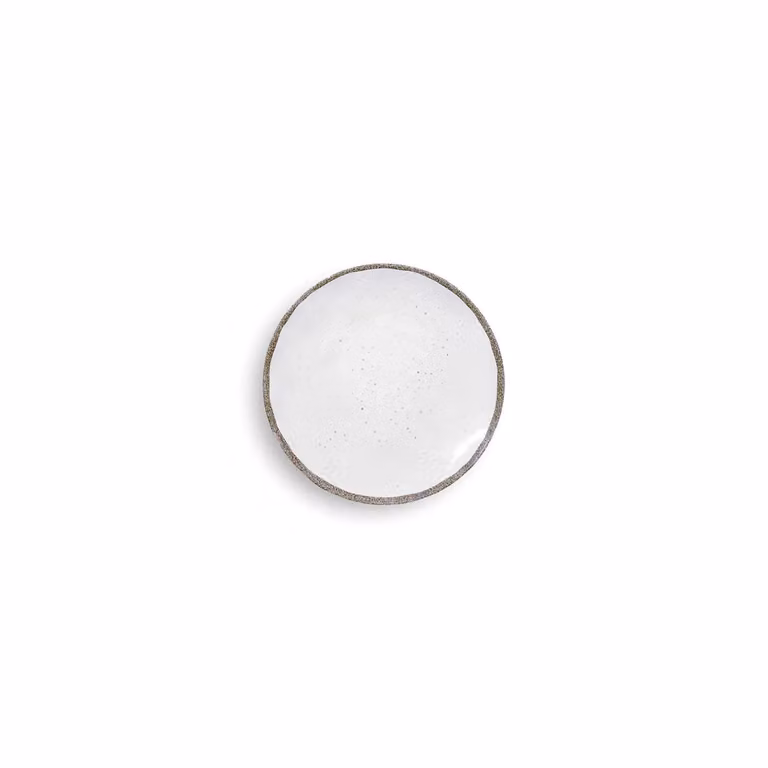 Piatto dessert in melamina, Linea Terrae bianco, diam. 20,7cm - 6 pezzi