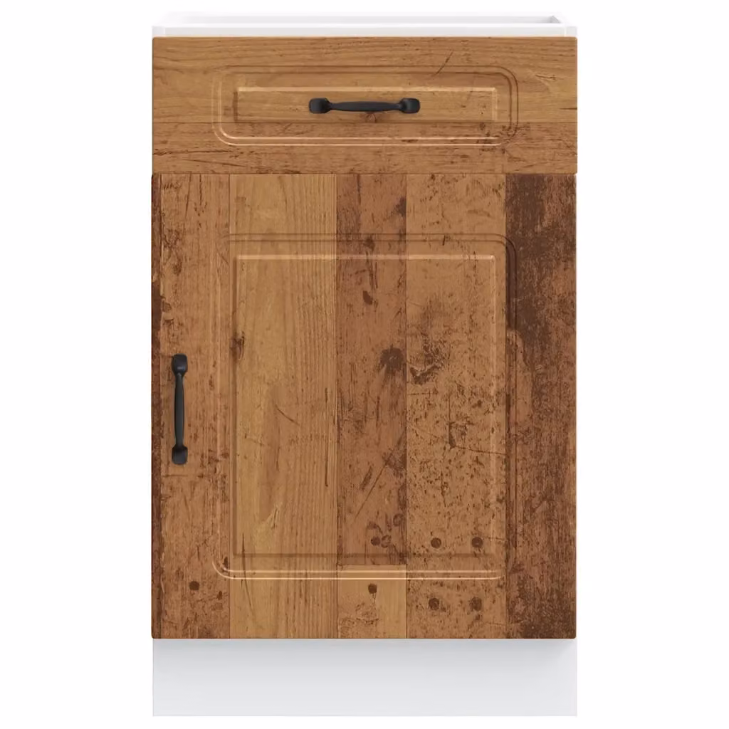 Mobile da cucina vintage HELLOSHOP26 in legno composito marrone con anta, L/P/H: 50 x 46 x 81,5 cm – 2