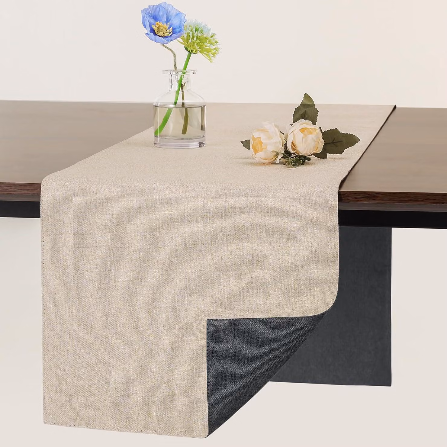 Tappetino antiscivolo a doppio strato, 30 x 240 cm, lavabile, ideale per cucina e giardino, realizzato in lino moderno