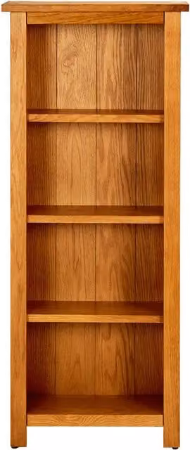 Libreria a 4 Ripiani-Scaffale per Libri-Mobile di Stoccaggio 45x22x110 cm in Legno Massello di Rovere