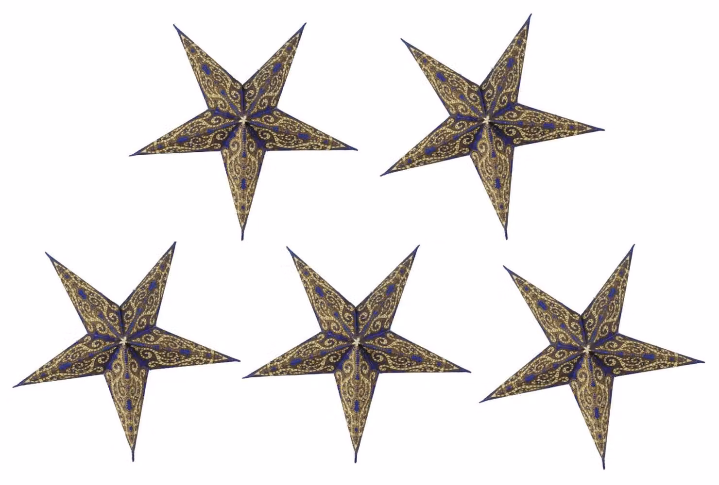 5 stelle di carta per luci decorative, 20 cm, pieghevoli, disponibili in vari colori