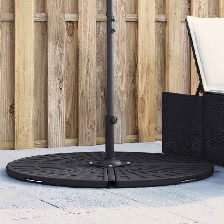 Base per ombrellone vidaXL con supporto a croce e maniglia, colore nero, 14 kg