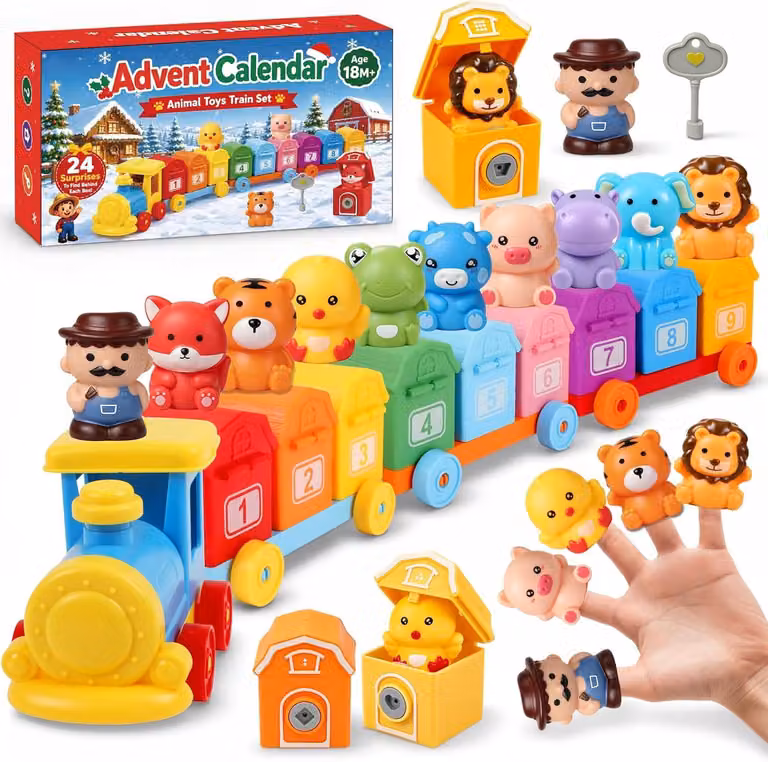 Calendario dell'Avvento per bambini 2026 - Calendario dell'Avvento per neonati con 24 sorprese