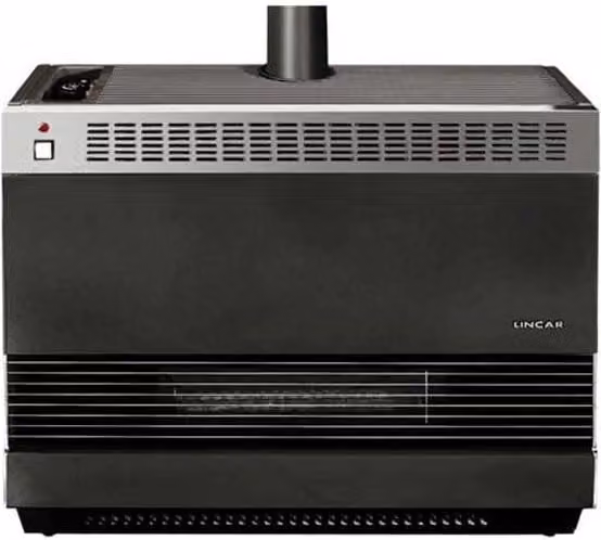 Stufa a gas Lincar Turbo Nera con Termostato Regolabile L/P/H: 90 x 26 x 73 cm