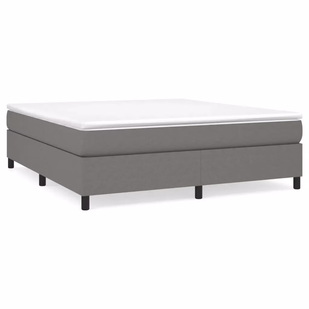Struttura Letto Imbottita con Rete a Doghe Cambrate vidaXL, Grigio, L: 180 cm, P: 200 cm, H: 35 cm – 2