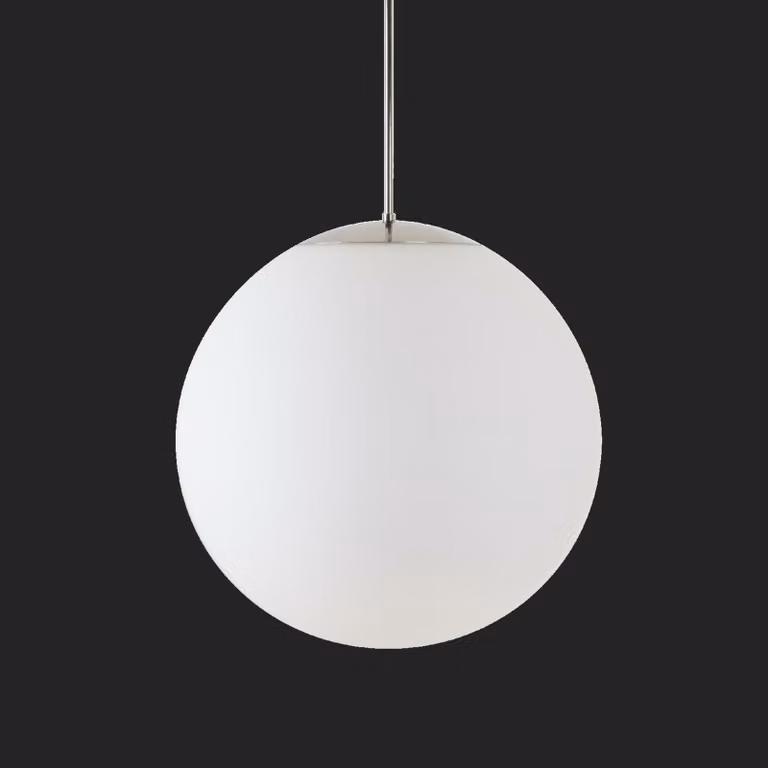 OSMONT ADR72554 ADRIA P4 HP apparecchio a sospensione in vetro acciaio inox lucido / bianco IP40 4000 K 58W LED combinazione di emergenza 3 h