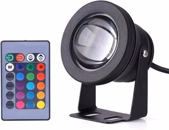 Illuminazione RGB impermeabile da 10 W, 12 V, con involucro nero
