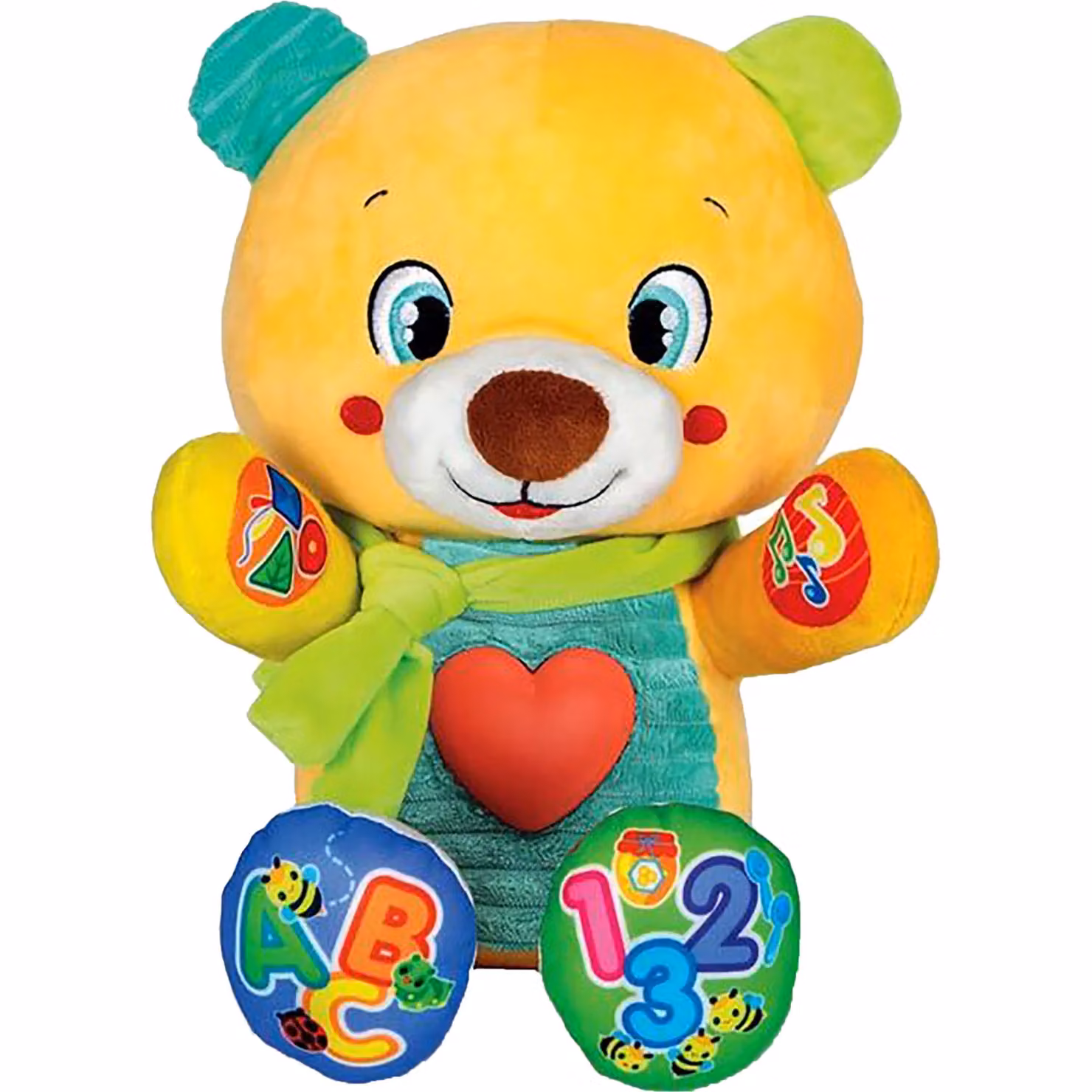 Clementoni Lele Coccole e Parole - Peluche Interattivo Multicolore per l'Apprendimento del Linguaggio e della Logica